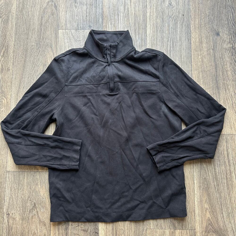 🥶 Perry Ellis Black Half Zip Pullover Size Small